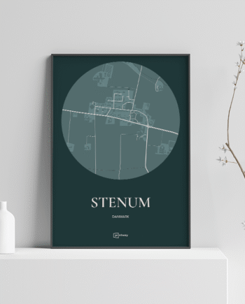 Stenum Plakaten Rundt Kort Skovgrøn 70 100 Cm  B1