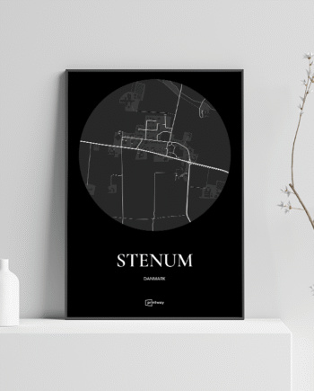Stenum Plakaten Rundt Kort Sort 70 100 Cm  B1