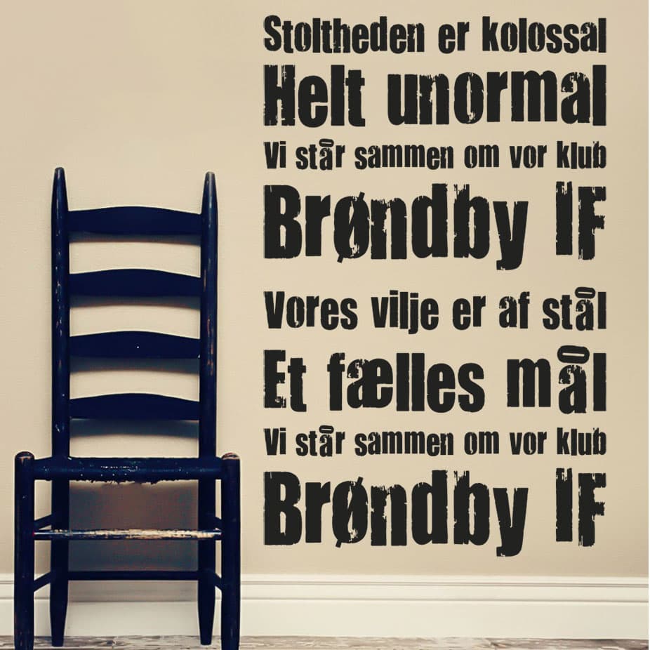 Stoltheden Brøndby Wallsticker