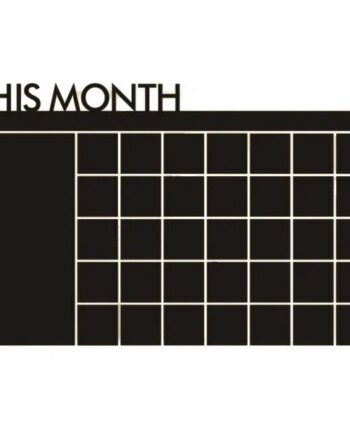 Stor Wallsticker Tavle Til Kridt    This Monthâ  Kalender  60x100cm