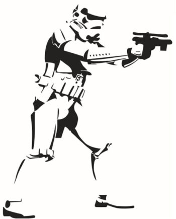 Stormtrooper Wallsticker  Flot Star Wars Wallsticker  46x58cm