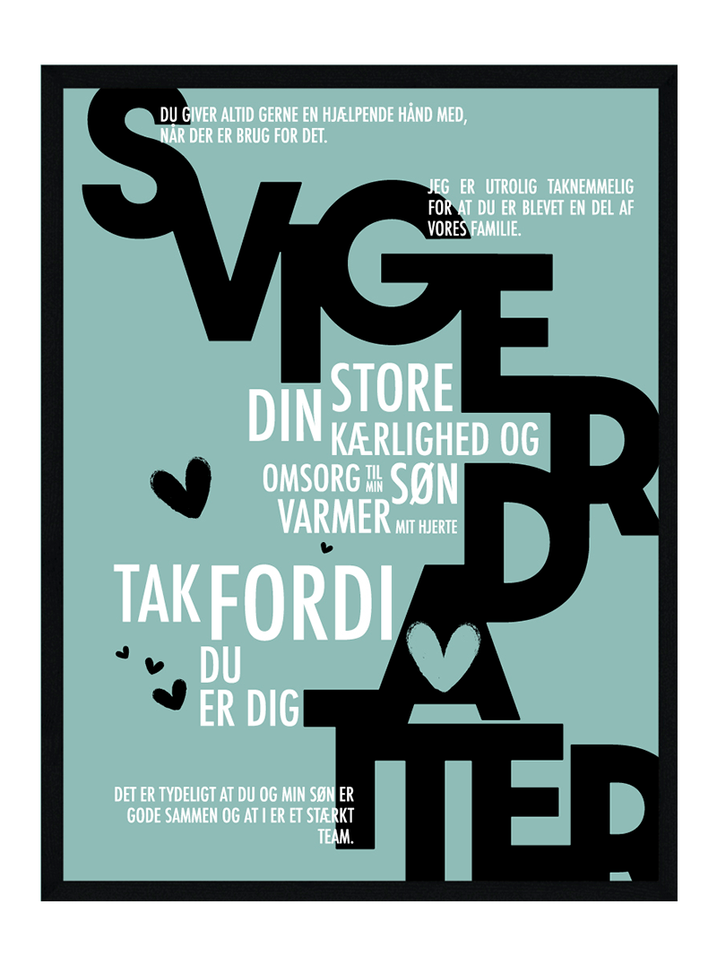 Svigerdatter Plakat Personlig Plakat
