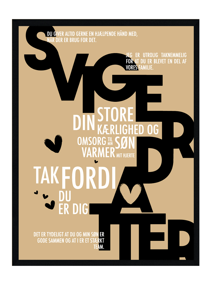 Svigerdatter Plakat Personlig Plakat