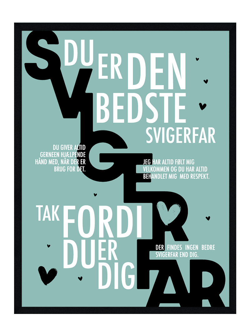 Svigerfar Plakat Personlig Plakat