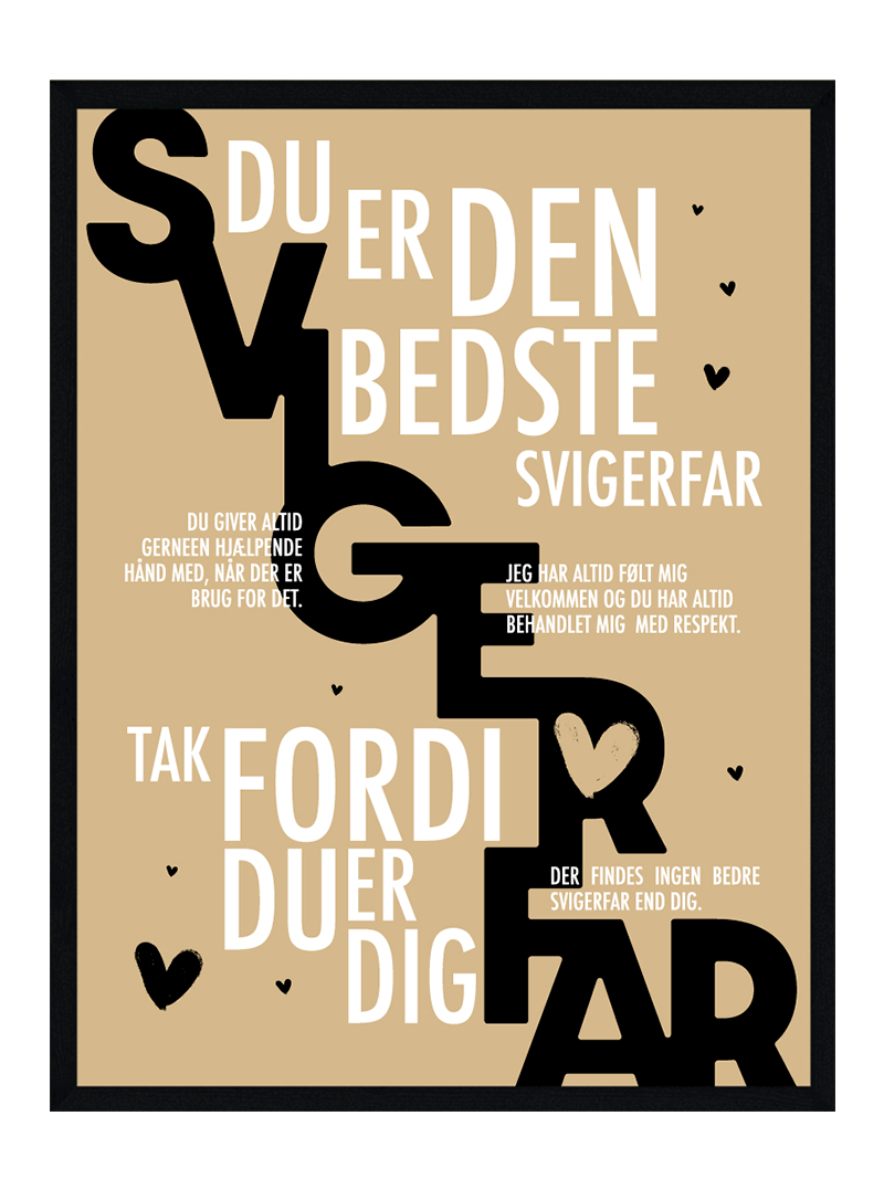 Svigerfar Plakat Personlig Plakat