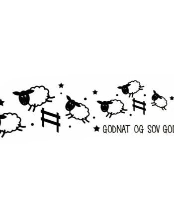 Tælle Får Wallsticker  Godnat Og Sov Godt  35x130cm