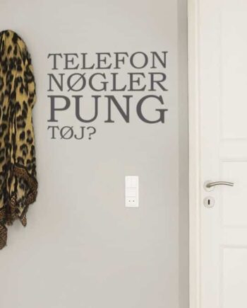 Telefon Nøgler Wallsticker