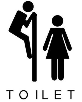Toilet Skilt  Smugkiggeren  Sjov Toilet Wallsticker  11x16cm