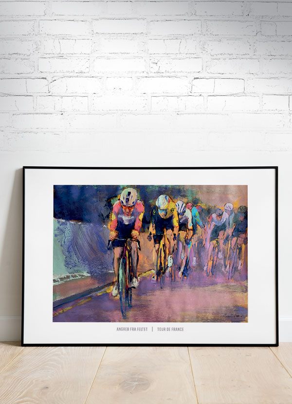 Tour De France-plakat Angreb Fra Feltet 29 21 Cm A4 Kr 199 -