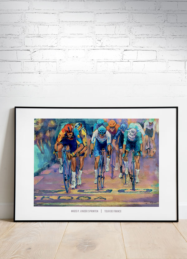 Tour De France-plakat Mads Vinder Sprinten 29 21 Cm A4 Kr 199 -