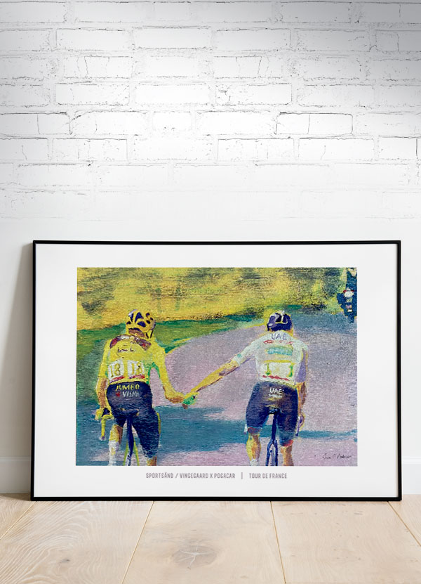 Tour De France-plakat Sportsånd Vingegaard Pogacar 29 21 Cm A4 Kr 199 -