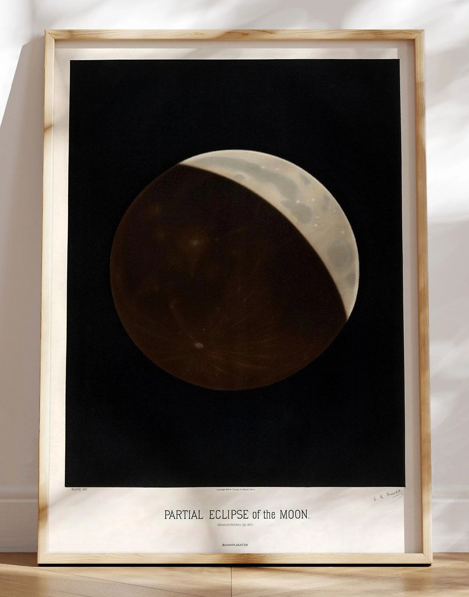Trouvelot Partial Eclipse Of The Moon