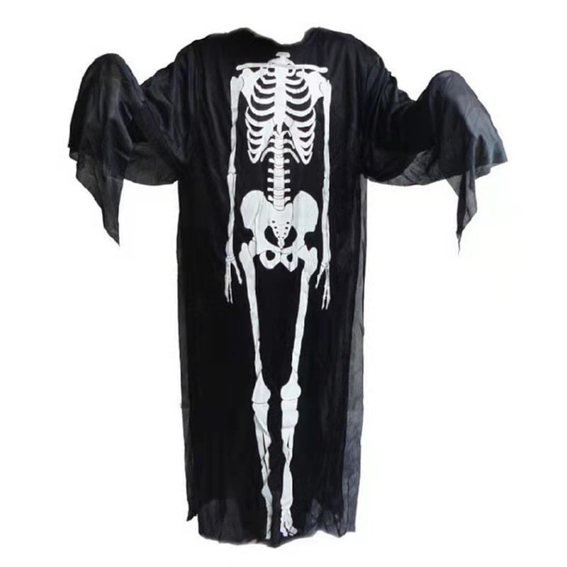 Uhyggeligt Halloween Kostume Til Børn  Skelet  Str 140