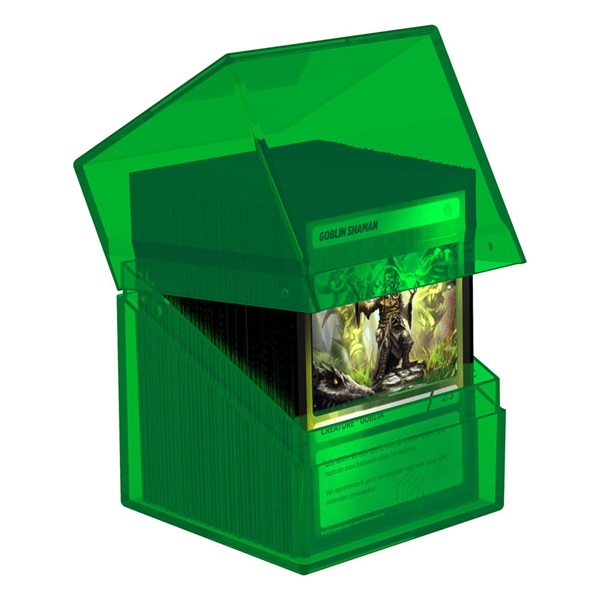 Ultimate Guard Boulder Deck Case Deck Box 100 Standard Size Clear: Emerald