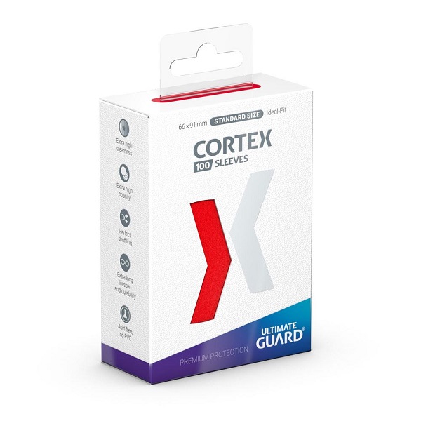 Ultimate Guard Cortex Sleeves Kortlommer Standard Size Red 100 Sleeves