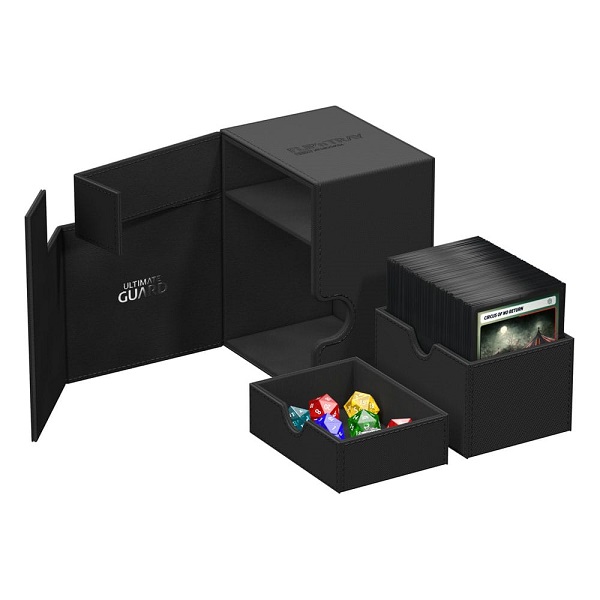 Ultimate Guard Flip Tray Deck Case Deck Box 133 Standard Size Xenoskin Monocolor Black Sort