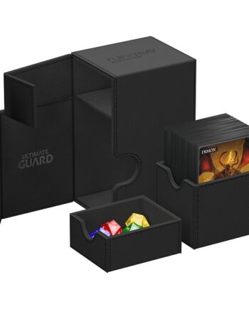 Ultimate Guard Flip     Tray Deck Case  Deck Box  80  Standard Size Xenoskin Monocolor Black  Sort