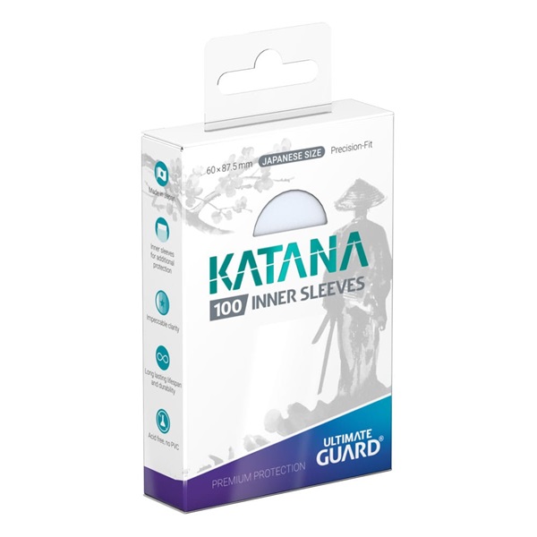 Ultimate Guard Katana Inner Sleeves Kortlommer Japanese Size Transparent 100 Sleeves