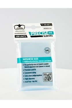 Ultimate Guard Precise-fit Sleeves  60x87mm Lommer  Japanese Size  Yugioh St 195 184 Rrelse  Transparent  Gennemsigtig   100 Lommer   Perfect Fit