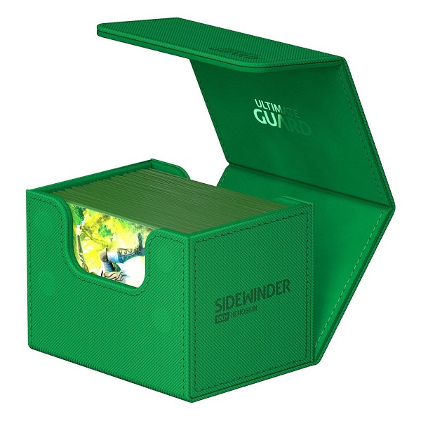 Ultimate Guard Sidewinder Deck Case Deck Box 100 Standard Size Xenoskin Monocolor Green Gr 195 184