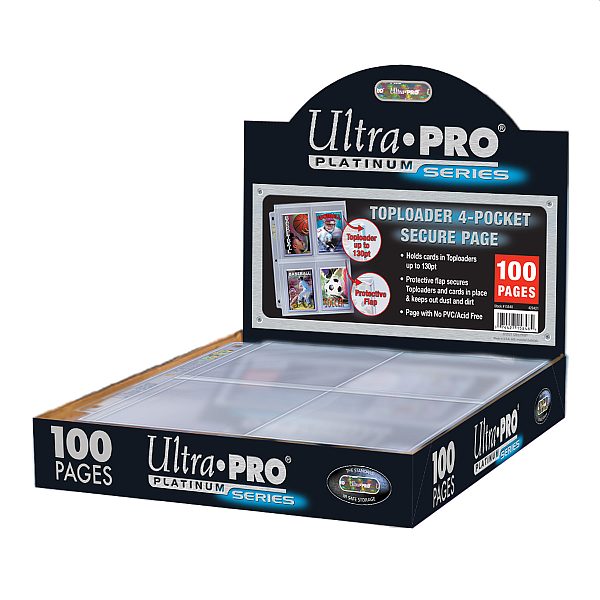 Ultra Pro Mappelommer Huller Platinum Secure Toploader -pocket Sider Display Med 100 Stk 15848