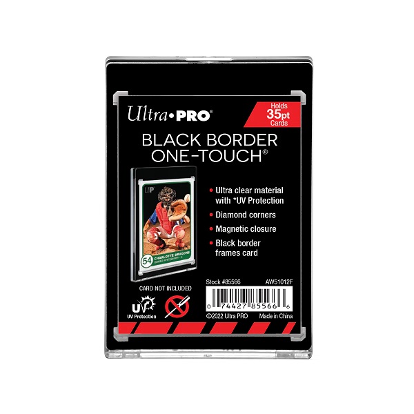 Ultra Pro One-touch Magnetic Holder Black Border Standard Size Quot Quot 35pt Uv Sleeves 85566 -uv