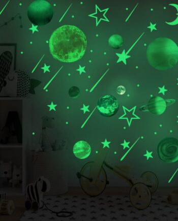 Universet Som Selvlysende Wallsticker  Få Solsystemet På Væggen  158 Dele  Stor