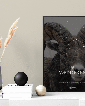 Vædderen Stjernetegn Plakat Motiv 50 70 Cm  B2