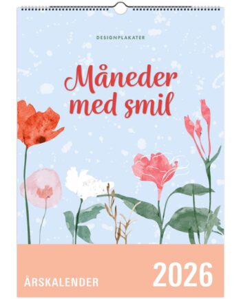 Vægkalender  Måneder Med Smil