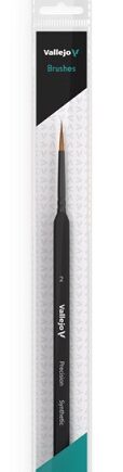 Vallejo Brush Round Synthetic Hair Triangular Handle No