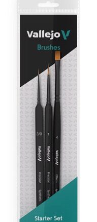 Vallejo Brush Starter Set Synthetic Hair  Round No        Triangular Handle  Flat No