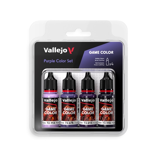Vallejo Maling Game Color: Purple Color Set Colors 18ml