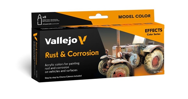 Vallejo Maling Game Color: Rust Corrossion Color Set Colors 18ml