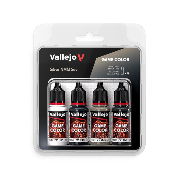 Vallejo Maling Game Color: Silver Nmm Color Set Colors 18ml