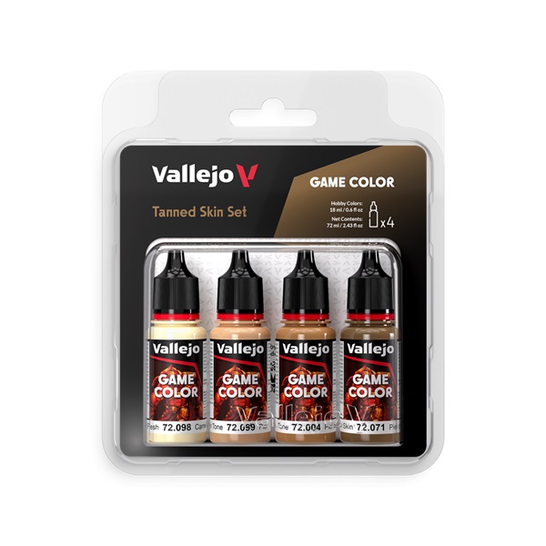 Vallejo Maling Game Color: Tanned Skin Set Colors 18ml