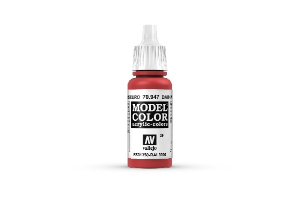 Vallejo Maling Model Color: Dark Vermillion 17ml