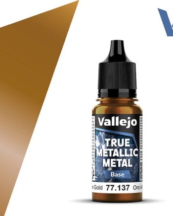 Vallejo Maling True Metallic Metal: Base Arcane Gold 18ml