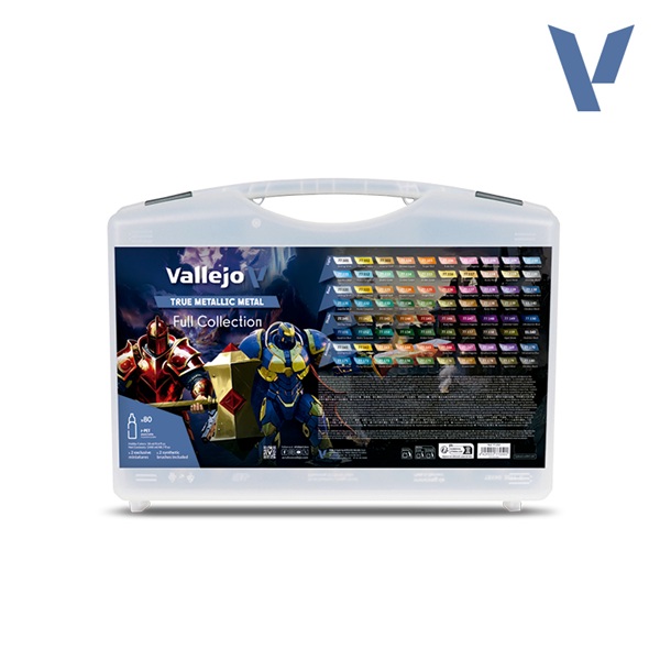 Vallejo Maling True Metallic Metal: Color Case 80 Opaque Colors