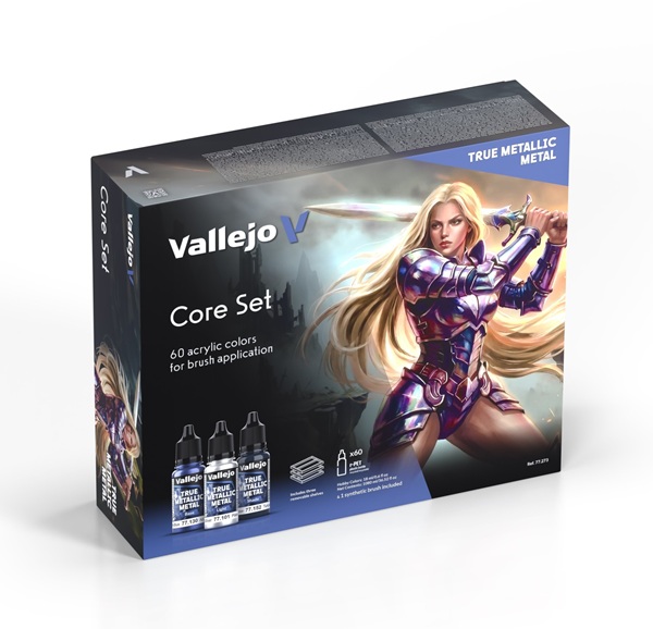 Vallejo Maling True Metallic Metal: Core Set 60 Colors