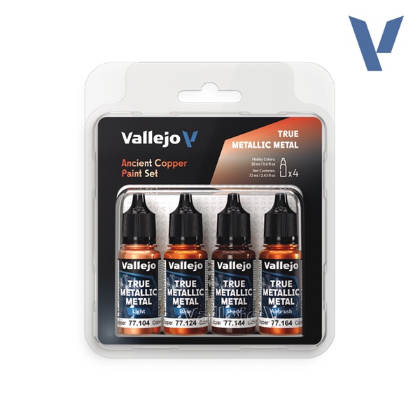 Vallejo Maling True Metallic Metal: Paint Set Ancient Copper Colors