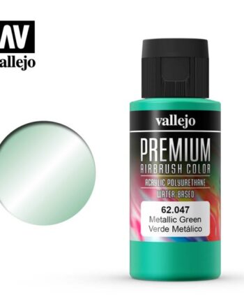 Vallejo Premium Airbrush Color: Metallic Green 60ml