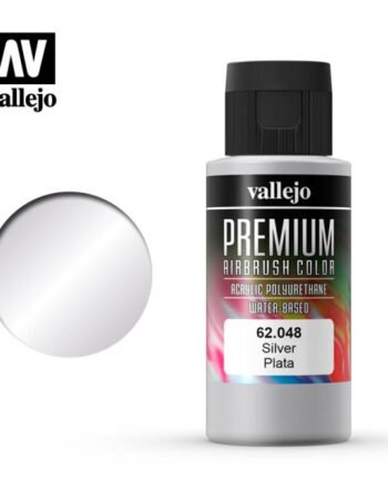 Vallejo Premium Airbrush Color: Silver 60ml