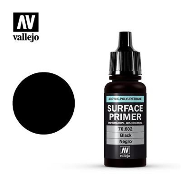 Vallejo Primer Acrylic-polyurethane : Black 18 Ml