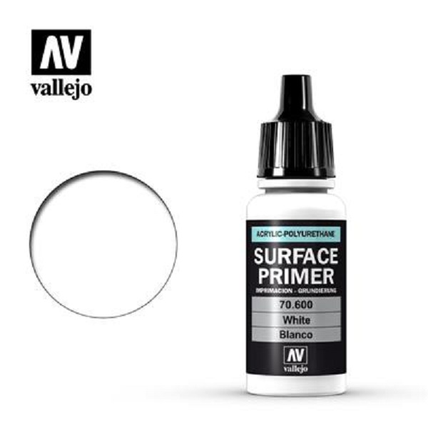Vallejo Primer Acrylic-polyurethane : White 17 Ml