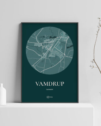 Vamdrup Plakaten Rundt Kort Skovgrøn 70 100 Cm  B1