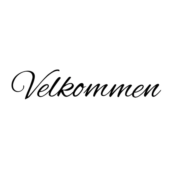 Velkommen Wallsticker  Byd Dine Gæster Velkommen  15x90cm