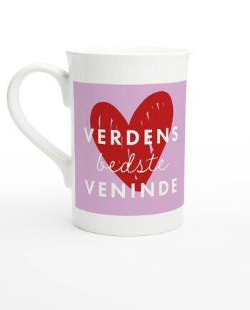 Verdens Bedste Veninde  Porcelænskrus  295 Ml
