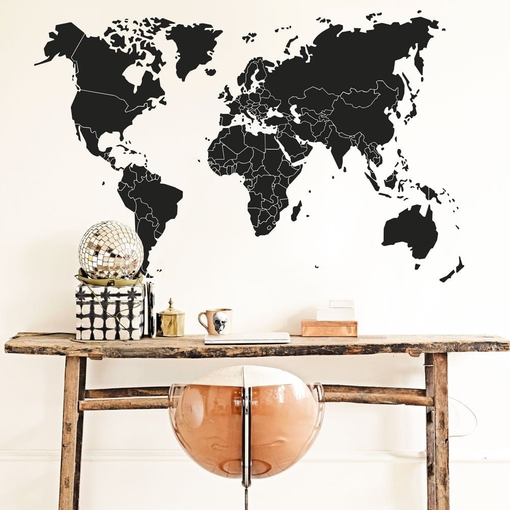 Verdenskort Wallsticker