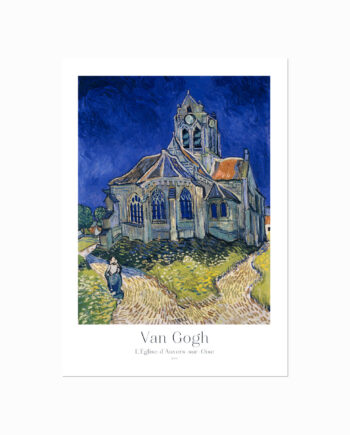 Vincent Van Gogh Plakat    église   Auvers-sur-oise