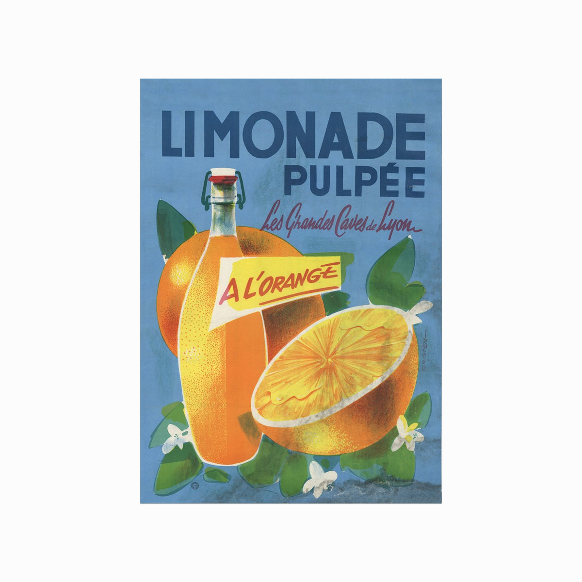 Vintage Plakat  Limonade Pulpée